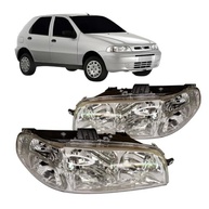 Farol Palio G2 2001-2007 Duplo Carcaça Preta Máscara Cromada - Iluminação e Estilo - imagem 2