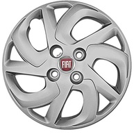 Calota Aro 14 Fiat Palio Fire 15/16 Prata - Design Grid com Fixação por Parafuso - imagem 3