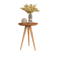Mesa de Apoio Redonda Classic com Pés Palito em Madeira Freijó - Design Moderno e Versátil - imagem 1