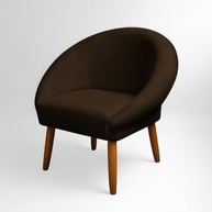 Kit 2 Poltronas Cadeira Decorativa Marrom para Sala de Espera | Design Elegante com Pés Palito MOBLAN - imagem 4