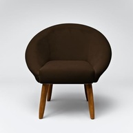 Kit 2 Poltronas Cadeira Decorativa Marrom para Sala de Espera | Design Elegante com Pés Palito MOBLAN - imagem 5