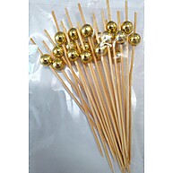 Palito Petiscos Bambu Dourado 12cm - 20 Unidades - imagem 1