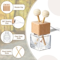 Zubebe: Kit 30 Difusores de Ar para Carro Vazio com Clip e Palitos de Madeira - Aroma Personalizado - imagem 5