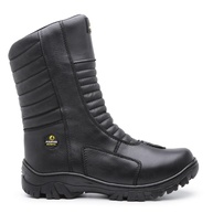 Bota para Motociclismo Dakkar em Couro Palmilha Anatômica Cano Alto - imagem 1