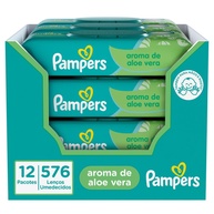 Pampers Aloe Vera: 576 Lenços para Cuidado Delicado - imagem 1