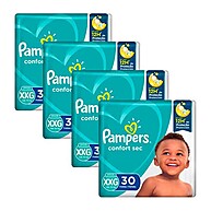 Pampers Confort Sec XXG: 120 Fraldas para Noites Secas! - imagem 1