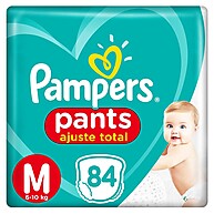 Pampers Pants Ajuste Total M: Noites Secas e Trocas Fáceis! - imagem 1