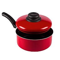 Panela Antiaderente Vermelha 1,9L: Cozinhe Sem Grudar! - imagem 1