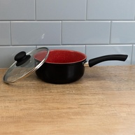 Panela Cerâmica Vermelha 18cm: Cozinhe Sem Grudar! - imagem 1