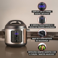 Panela de Pressão Elétrica Gallant 6L: 15 Funções! - imagem 1