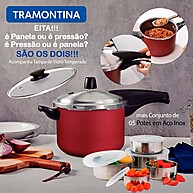 Panela de Pressão Tramontina Vancouver: 2 em 1 + Tigelas Inox - imagem 1