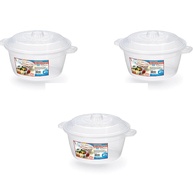 Panelas Micro-ondas Elegance 2,6L: Kit 3 Peças - imagem 1
