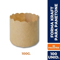Forma Kraft para Panetone 100g. com 100un. - imagem 3