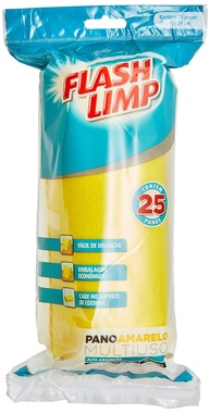 Flash Limp Rolo Pano Multiuso 25 Peças - Limpeza Inteligente e Sem Fiapos - imagem 1