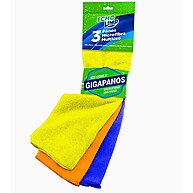 Pano Multiuso em Microfibra 60x90 cm 3 Peças NVA490 Naveg – Limpeza Eficaz - imagem 1