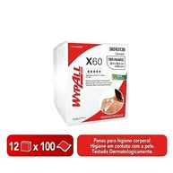 Pano de Limpeza Wypall X60 Higiene Corporal - 100 Unidades | Absorção Rápida e Resistente - imagem 3