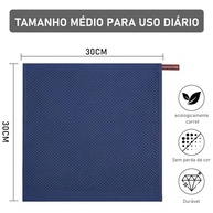 Kit 6 Panos de Prato 100% Algodão Waffle - Ultra Macios, Absorventes e de Secagem Rápida - 30x30cm (Azul Marinho) - imagem 4