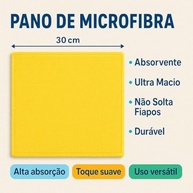 Kit 8 Panos Microfibra 30x30cm - Ultra Absorvente, Reutilizável e Sem Fiapos para Cozinha e Automóveis - imagem 4