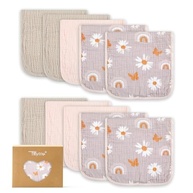 Panos para Arrotar Bebê Musselina TILLYOU - 100% Algodão Macio, 6 Camadas Absorventes, Pacote com 10 - imagem 2