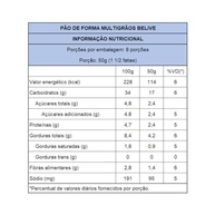 Kit com 3 Pacotes de Pão de Forma Multigrãos sem Glúten de 400g cada - Belive - imagem 3