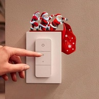 Adesivo de Interruptor de Vinil Christmas Cheer - Papai Noel Impermeável para Decoração Natalina - imagem 3