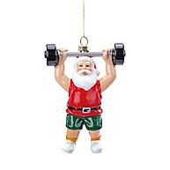 Papai Noel Academia 13cm - Enfeite de Natal Diferente - imagem 1