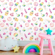 Papel de Parede Arco Íris: Decore com Doçura! - imagem 1
