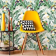 Papel de Parede Autocolante Folhagens Tropical: Transforme sua Parede em um Refúgio Natural - imagem 1