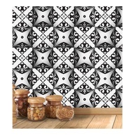 Papel de Parede Azulejo: Cozinha em Preto e Branco - imagem 1