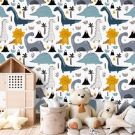 Papel de Parede Baby Dinos: Decore com Fofura! - imagem 1