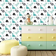 Papel de Parede Dinossauros Baby: Decore com Fofura! - imagem 1