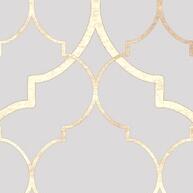 Papel de Parede Dourado e Cinza: Toque Provençal Sofisticado - imagem 1