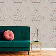 Papel de Parede Fendi Rose Gold: Elegância Moderna - imagem 1