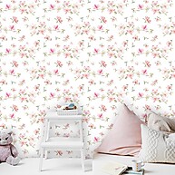 Papel de Parede Floral Cerejeira: Elegância Bege e Cinza para Seu Lar - imagem 1