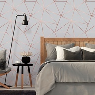Papel de Parede Grey: Elegância em Cinza e Rose Gold - imagem 1