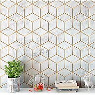 Papel de Parede Mármore: Silver & Gold, Elegância! - imagem 1