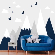 Papel de Parede Montanhas: Decore com Azul, Cinza! - imagem 1