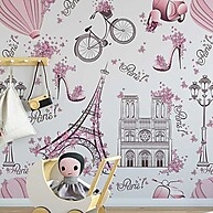 Papel de Parede Paris: Encanto Rosa para Quartos! - imagem 1