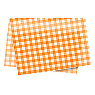 Papel de Seda Xadrez Laranja: Elegância em Cada Embrulho! - imagem 1