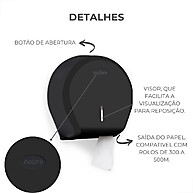 Kit Banheiro Preto: Dispenser, Sabonete e Papel - imagem 2