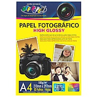 Papel Foto Glossy A4 180g: Alta Qualidade para Fotos Incríveis - imagem 1