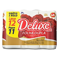 Papel Higiênico Deluxe Folha Dupla: 12 Pague 11 com Qualidade Premium - imagem 1