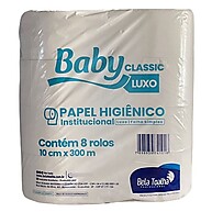 Papel Higiênico Luxo Baby: 8 Rolos, 300m - imagem 1
