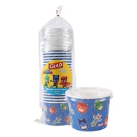 Tigelas de Papel PJ Masks com Tampa - 20 Unidades para Lanches Infantis Divertidos - imagem 1