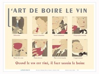 Pôster Vintage The Art of Drinking Wine - Arte Decorativa em Papel Premium 23x30cm - imagem 1
