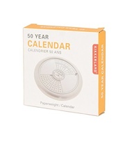 Kikkerland Peso de Papel Calendário 50 Anos - Aço Inox Prata - imagem 5