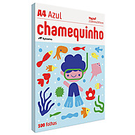 Papel Sulfite Azul A4 75g - Chamequinho com 100 Folhas - imagem 1