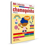 Papel Sulfite Colorido A4 Chamequinho: 100 Folhas Vibrantes! - imagem 1