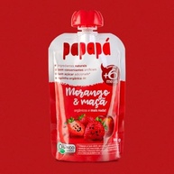 Papinha Orgânica Morango e Maçã Sem Açúcar 100g - Papapá - imagem 3