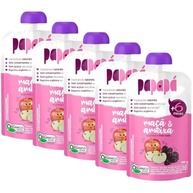 Kit 5 Papinha Orgânica Maçã e Ameixa Sem Açúcar 100g - Papapá - imagem 2